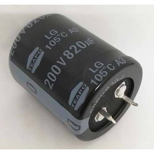 820uF 200V Elektrolitik Kondansator