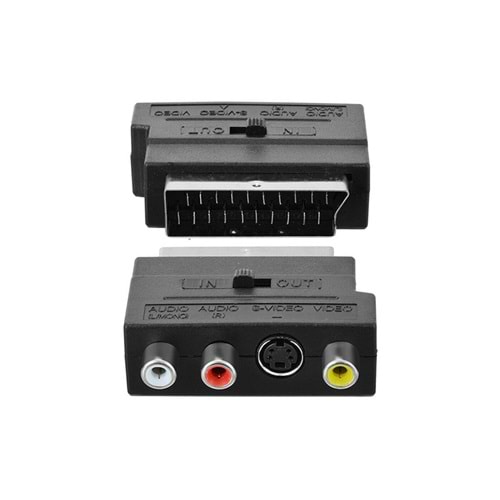 1143 Scart Adaptör Switch'li