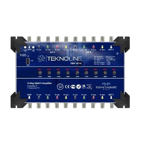 TSP 10SP 10 Giriş - 10 Kaskat Çıkış + 10 Aktif Çıkış Ampilifier