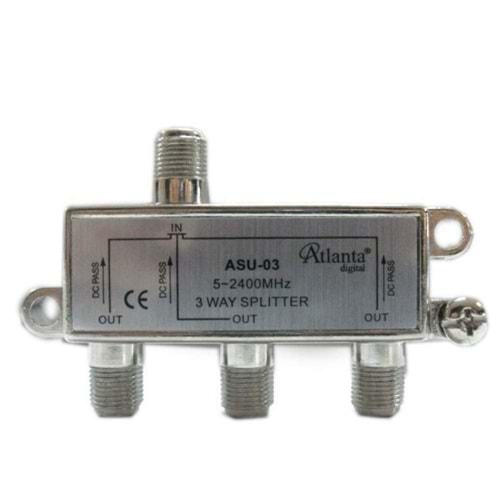 ASU-03 1/3 3 lü Uydu Bölücü Splitter 5-2400 MHz