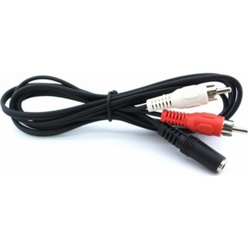2 RCA ERKEK 3.5 DİŞİ KABLO 1,5MT