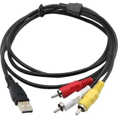 USB TO 3 RCA 1,5 MT KABLO