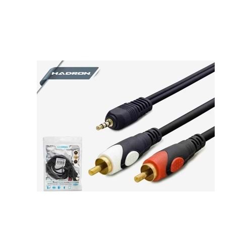Hdx1031 3.5Mm To 2Rca Kablo Gold 3Mt Siyah
