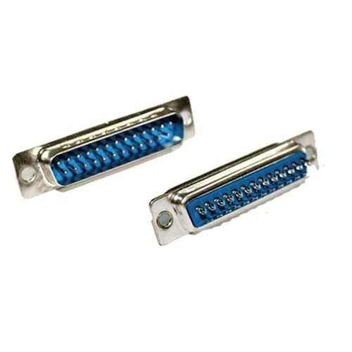 25 Pin 2 Sıra D-Sub Erkek Şase Konnektör