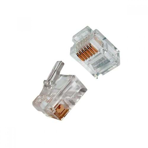 NTP RJ11(RJ12) 6 Pin Cat 3 Jak (10 Adet)