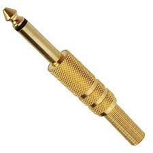 F0009 6.3mm Mono Jack - Gold