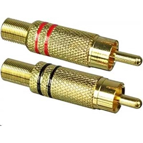F0004 Gold Metal Erkek RCA Konnektör