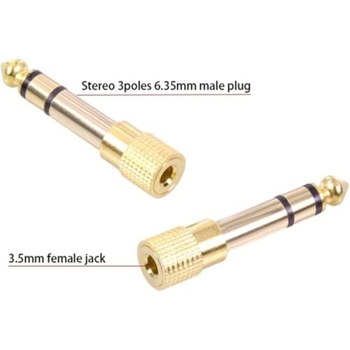 EN28 6.3 Stereo Dişi - 3.5 Stereo Erkek Dönüştürücü