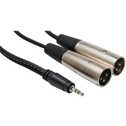 TKS1103 2x XLR ERKEK - 2x 3,5mm STEREO ERKEK KABLO 3 METRE