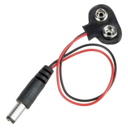 9 Volt Pil Başlığı (Kablolu-Jaklı)