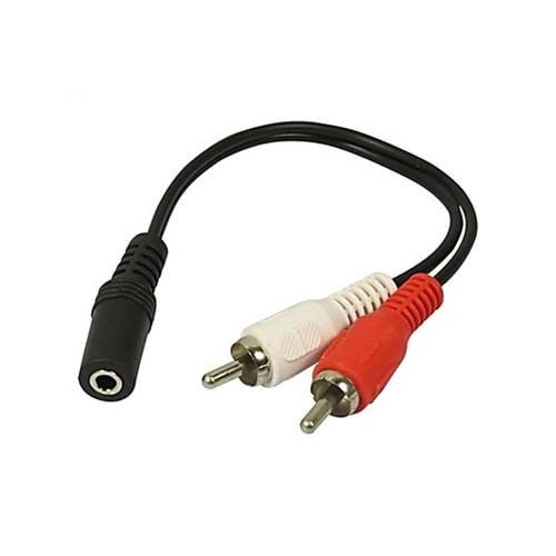 RCA Dişi to Aux Stereo Dönüştürücü Kablo
