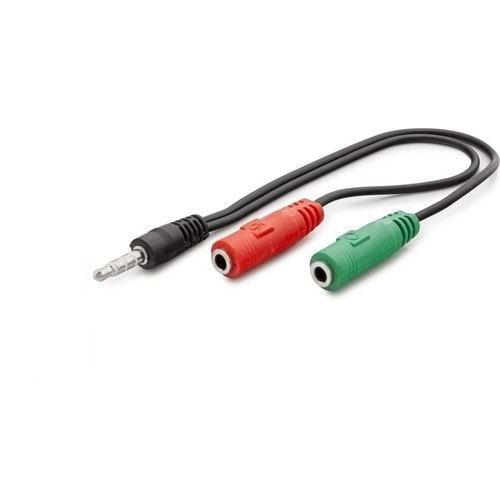 HDX1005 Mikrofon Kulaklık 22cm AUX Kablo 2*Dişi-Erkek Dönüştürücü