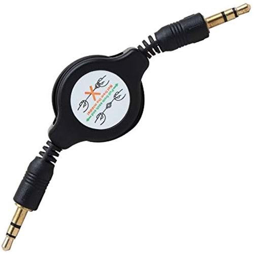 Makaralı Aux Kablo 3.5mm 0.8mt