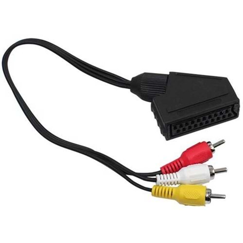 1157 Dişi Scart - Erkek 3*RCA 20cm Kablo