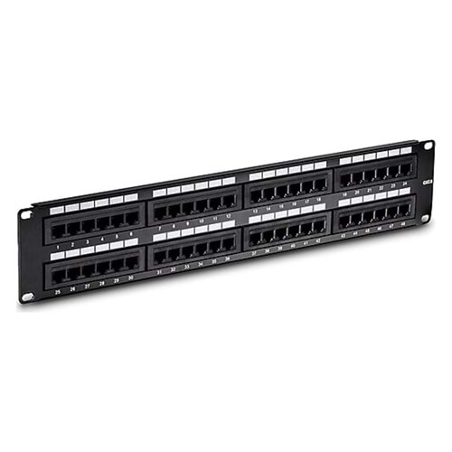 PP48C6K 48 Port UTP Dolu Arkalıklı Patch Panel