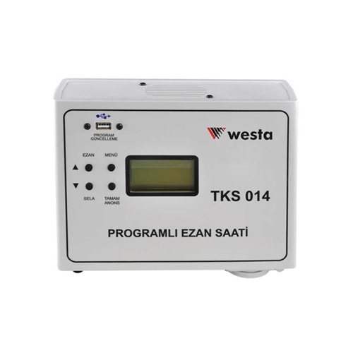 WS-014 DUVAR TİPİ PROGRAMLI EZAN SAATİ