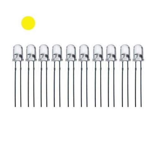 5mm Sarı Mantar Led 10 Adet