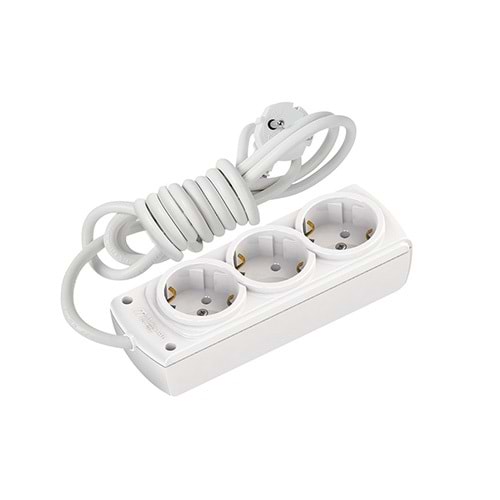 Multi-Let Topraklı 3'lü Grup Priz 3mt