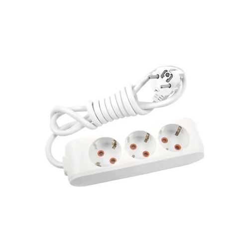 Multi-Let Topraklı 3'lü Grup Priz 5mt