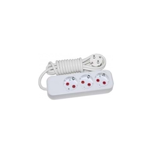 Multi-Let Topraklı 3'lü Grup Priz 2mt