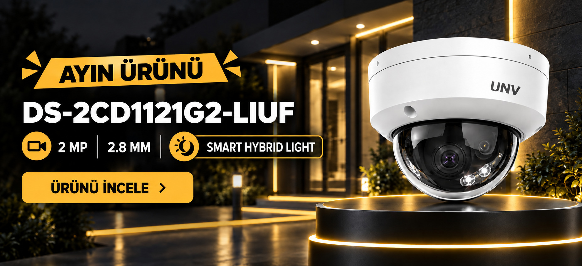 Meer Sistem Teknoloji Ayın Ürünü Hikvision DS-2CD1121G2-LIUF dome IP kamera