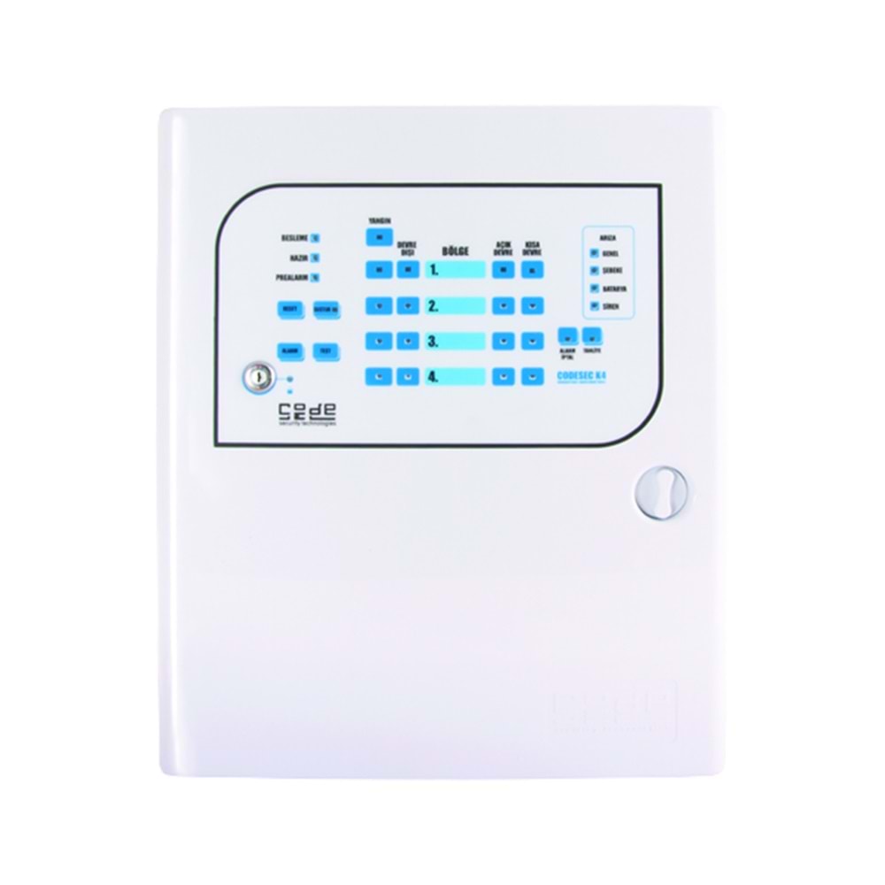 K4 A 4 Bölgeli Konvansiyonel Yangın İhbar Paneli