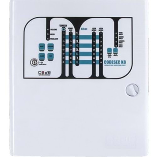 K8 A 8 Bölgeli Konvansiyonel Yangın İhbar Paneli