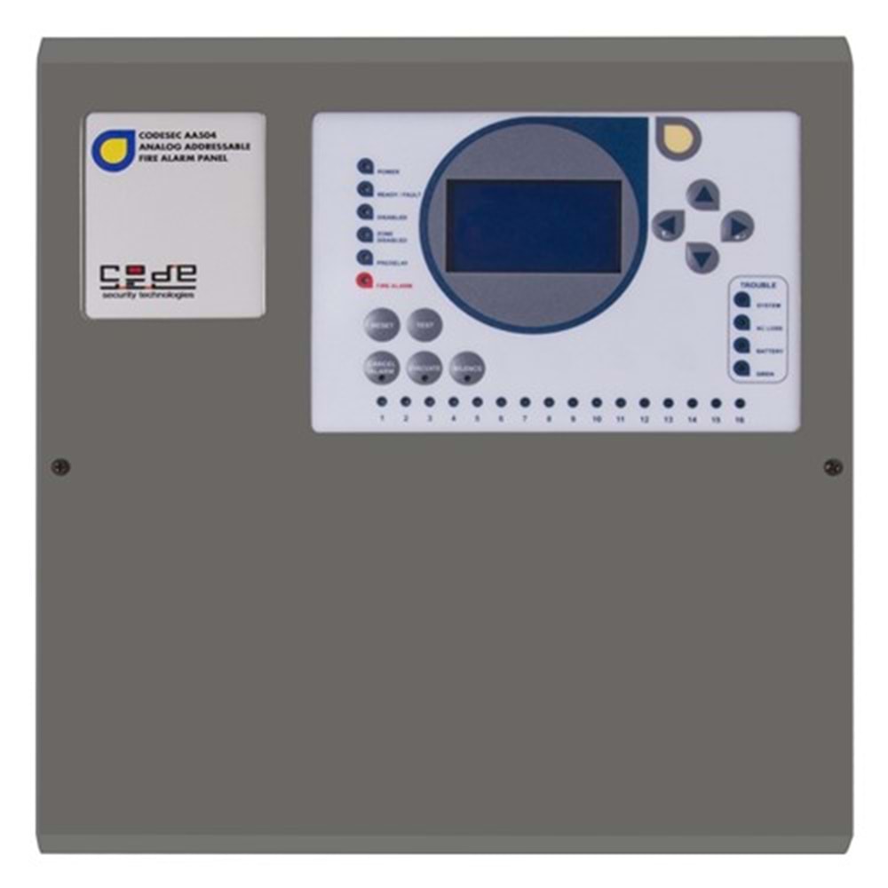 AA-504 Adresli Yangın Paneli (1 Loop Dahil)