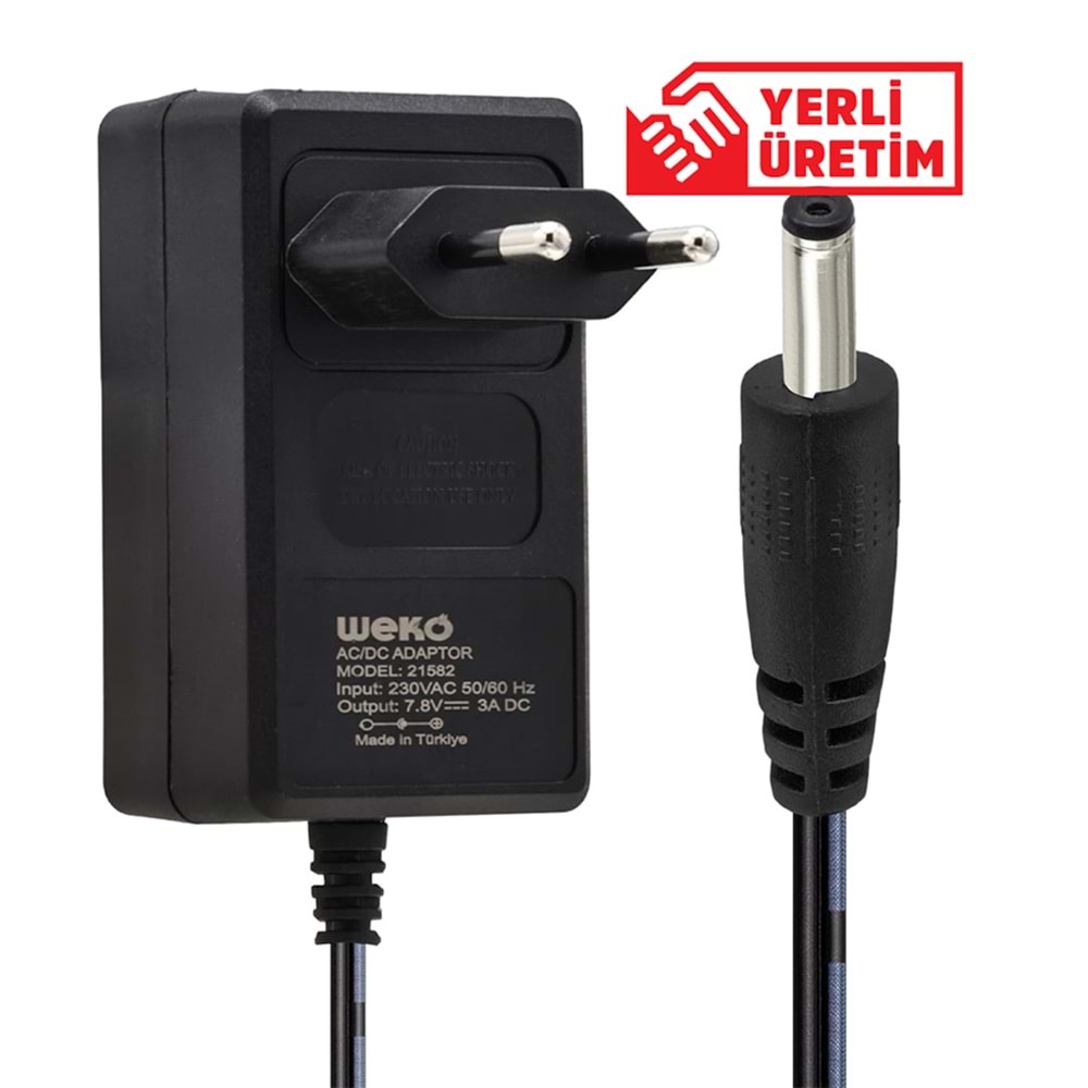 21582 7.8V 3A 3.5x1.35mm Yazar Kasa Adaptörü