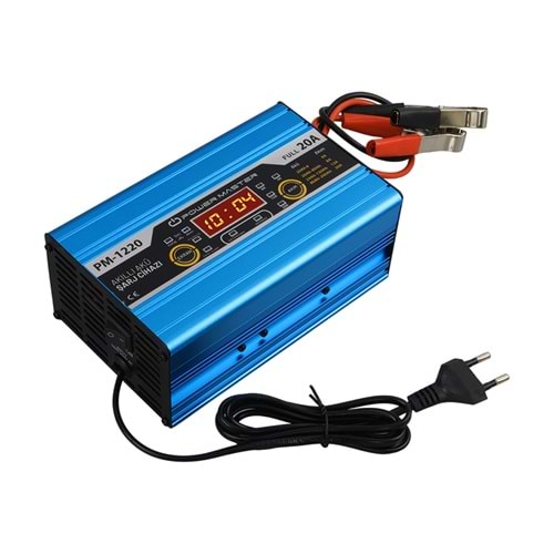 16033 PM-1220 12V Max 20 Amper Kuru/Asit/Jel Akü Şarj Cihazı