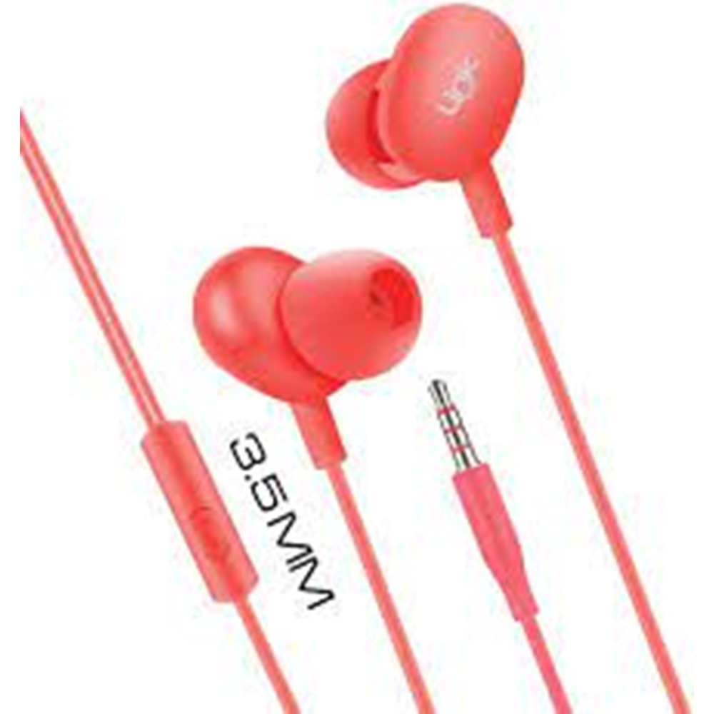LHF-H310 Mikrofonlu Kulak içi Kablolu Kulaklık - Kırmızı