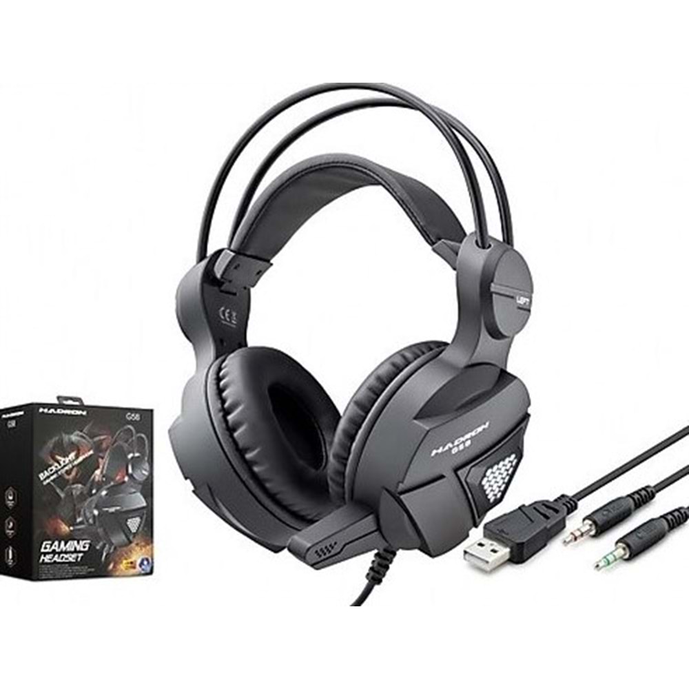 HMF501 KULAKLIK MİKROFONLU PC OYUN USB & AUX 3.5MM