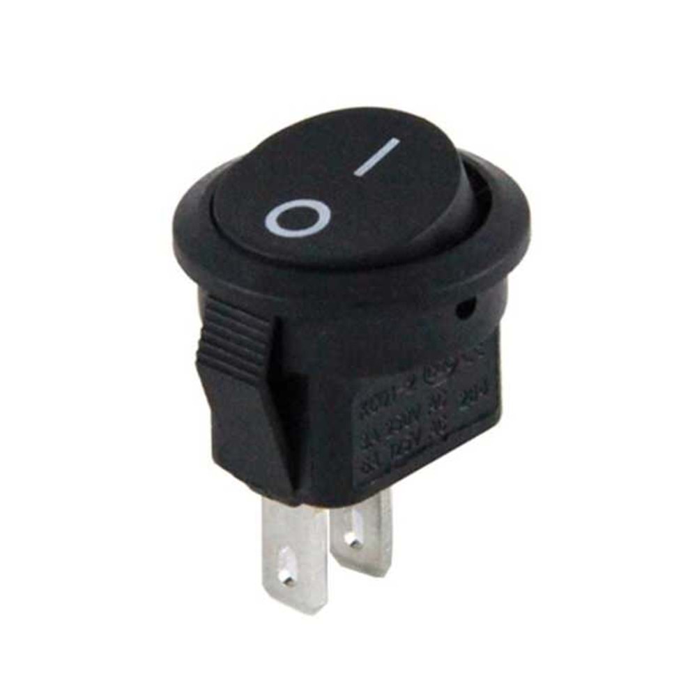 IC-134E Mini Yuvarlak Anahtar Işıksız ON-OFF 2P