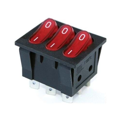 IC-135 Üçlü Işıklı Anahtar ON-OFF 9P
