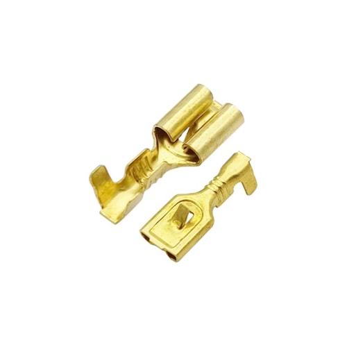 4.8 mm Kablo Ucu Tırnaklı Disi Terminal Sarı C Papuc 5li