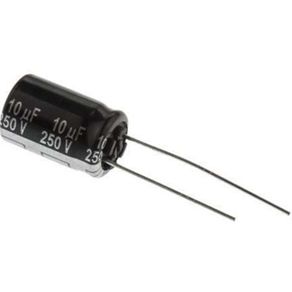 10uF 250V Elektrolitik Kondansator