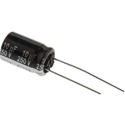 10uF 250V Elektrolitik Kondansator