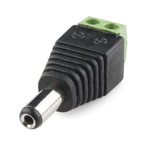 IC-254E DC Jack 2.1mm Uzun Klemensli Fiş Erkek