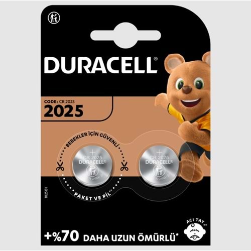 2025 DURACELL INCE SAAT PILI