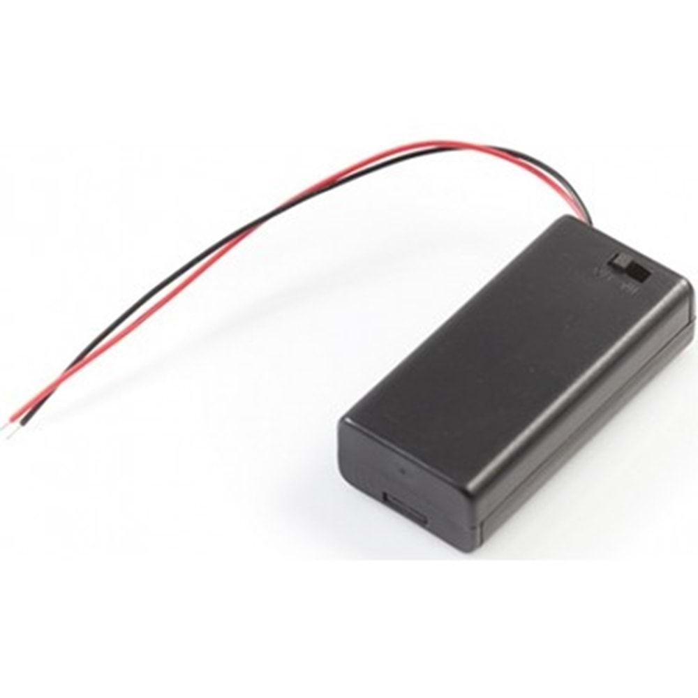 2'li Pil Kutusu Kapaklı Anahtarlı 2xAA