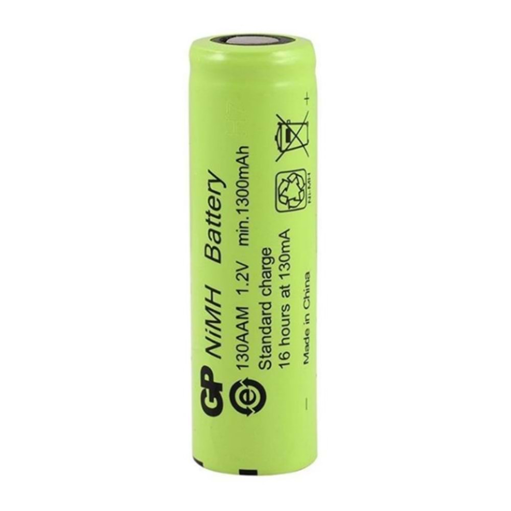 130AAM GP 1300mA 1.2V Düz Kafa Şarjlı AA Kalem Pil