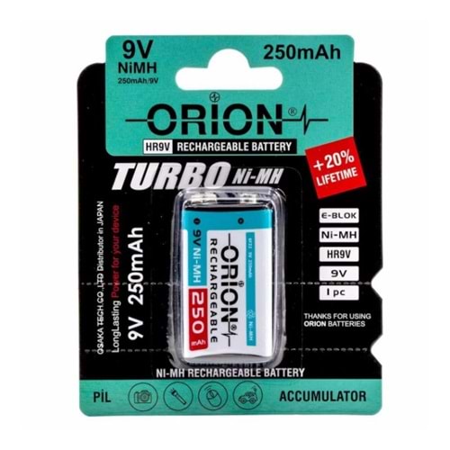 C-1020S Ni-Mh 9v 250 Mah Pil