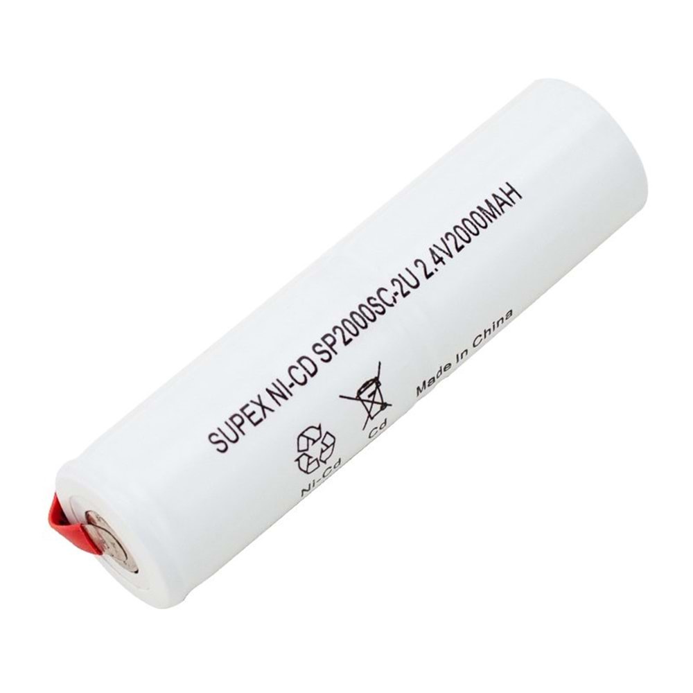 7254 2'li Dik 2.4V 2000mAh Süpürge Pili