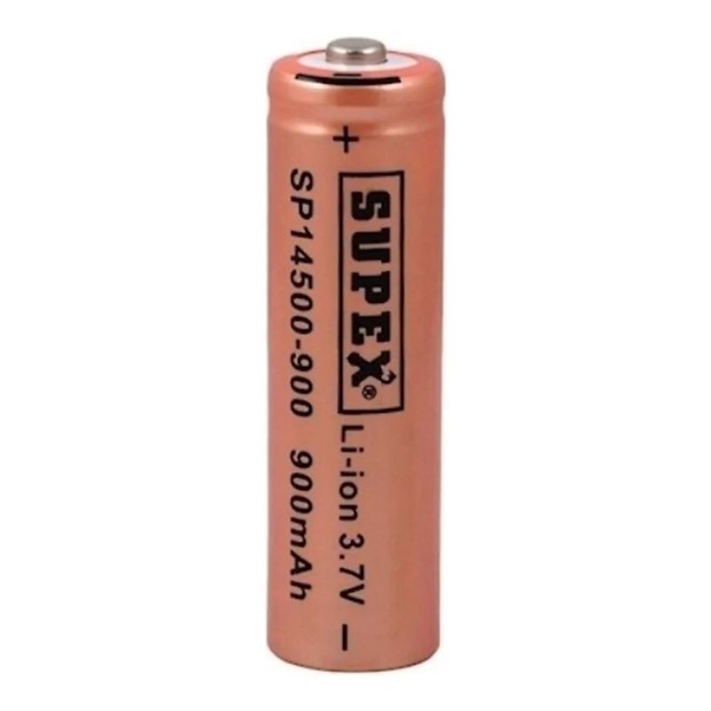 22358 14500-900S 3.7V 900mAh Şarj Edilebilir Başlıklı Pil