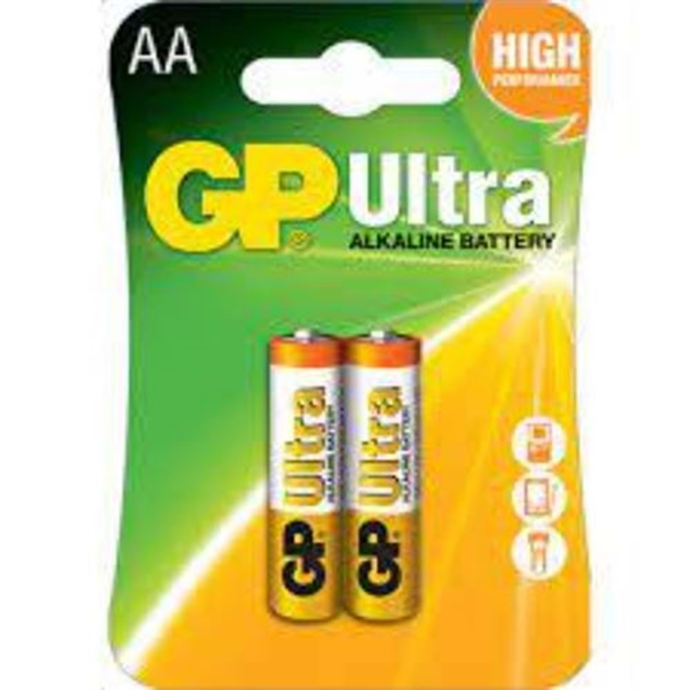 GP1115 1.5V Ultra Alkalin 2'li AA Kalem Pil