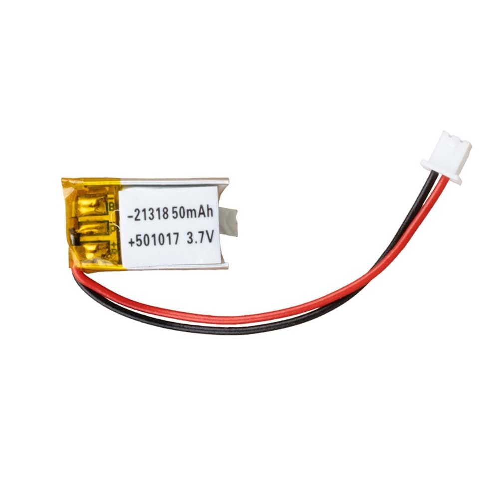 21318 501017 3.7V 50mAh Lityum Polimer Pil