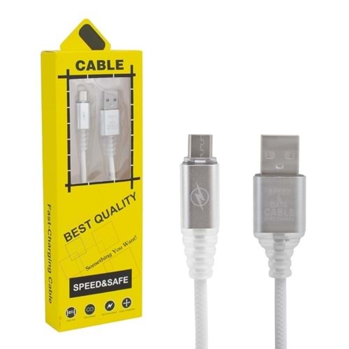 PM-2369 Örgülü RGB Işıklı Micro USB Şarj ve Data Kablosu