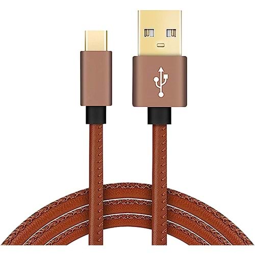 Type-C Şarj-Data Kablosu - Kahverengi