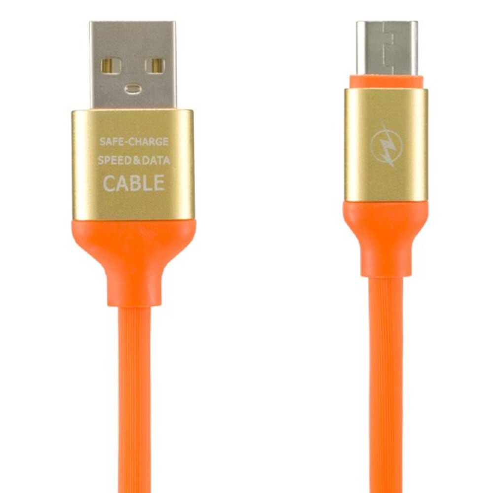 Micro-USB Şarj-Data Kablosu - Turuncu