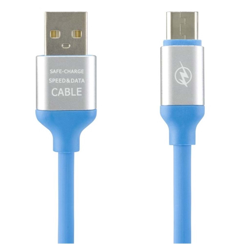 Micro-USB Şarj-Data Kablosu - Mavi